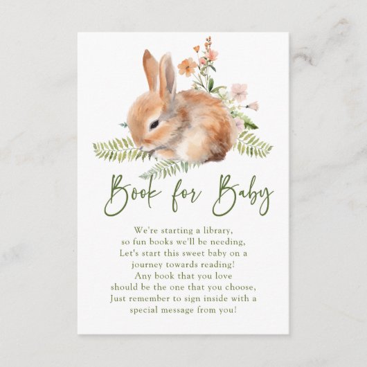 Natuur's Delight Bunny Boek voor Baby Informatiekaartje (Voorkant)