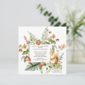 Natuur's Delight Eekhoorn Baby shower Kaart (Staand voorkant)