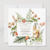 Natuur's Delight Eekhoorn Baby shower Kaart (Voorkant)