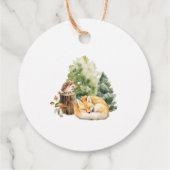 Natuur's Delight Fox Baby shower Favor Gift Label (Achterkant)