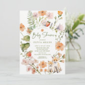 Natuur's Delight Fox Baby shower Uitnodiging (Staand voorkant)
