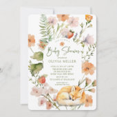 Natuur's Delight Fox Baby shower Uitnodiging (Voorkant)
