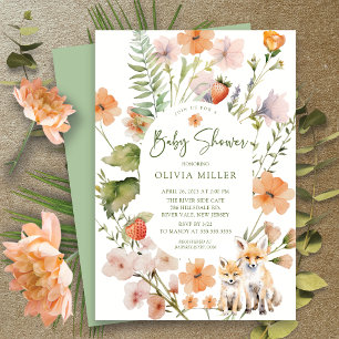 Natuur's Delight Fox Baby shower Uitnodiging