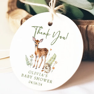 Natuur's Delight Herten Baby shower Favor Gift Lab Bedankjes Labels