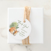 Natuur's Delight Herten Baby shower Favor Gift Lab Bedankjes Labels (In situ)