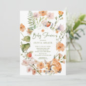 Natuur's Delight Herten Baby shower Uitnodiging (Staand voorkant)