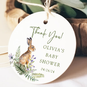 Natuur's Delight Rabbit Baby shower Favor Gift Lab Bedankjes Labels