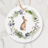 Natuur's Delight Rabbit Baby shower Favor Gift Lab Bedankjes Labels (Achterkant)