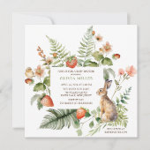 Natuur's Delight Rabbit Baby shower Kaart (Voorkant)