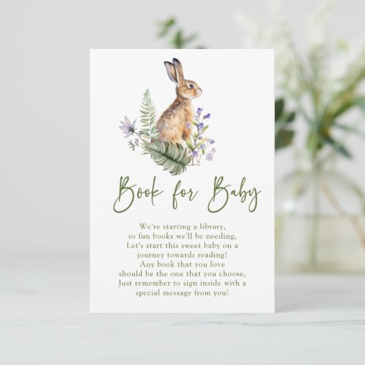 Natuur's Delight Rabbit Boek voor Baby Informatiekaartje (Staand voorkant)
