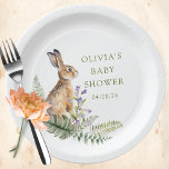Natuur's Delight Woodland Classic Rabbit Papieren Bordje<br><div class="desc">Introductie van ons schattige baby showers ontwerp,  ideaal voor het toevoegen van een vleugje bosham aan uw speciale evenement. Deze gepersonaliseerde papieren borden hebben een klassiek konijnenontwerp,  dat de essentie van natuur vastlegt en een grillige sfeer creëert. Bezoek onze winkel om het uitzicht van onze hele natuur's delight collectie</div>