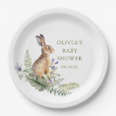 Natuur's Delight Woodland Classic Rabbit Papieren Bordje (Voorkant)