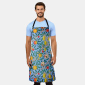 Natuur's Embrace: William Morris's Four Fruits Schort (Gedragen)