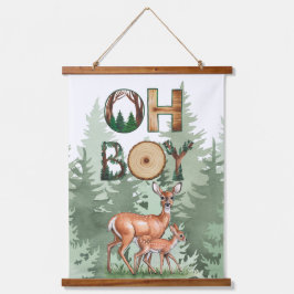 Natuur's Expression: Oh Boy Baby shower Gift Hangend Wandkleed