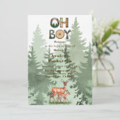 Natuur's Expression: Oh Boy Baby shower Kaart (Staand voorkant)
