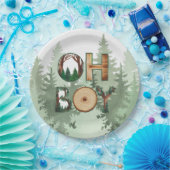 Natuur's Expression: Oh Boy Baby shower Papieren Bordje (Feest)