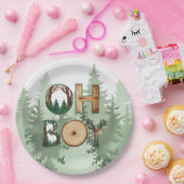 Natuur's Expression: Oh Boy Baby shower Papieren Bordje (Feest)