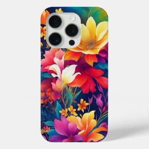 Natuur's fantasy onthuld - bloemenpatroonontwerp iPhone 15 pro case