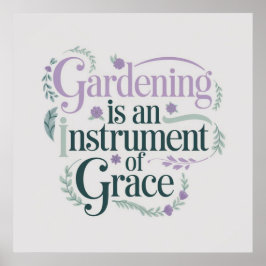 Natuur's Grace Elegant Tuinieren Poster