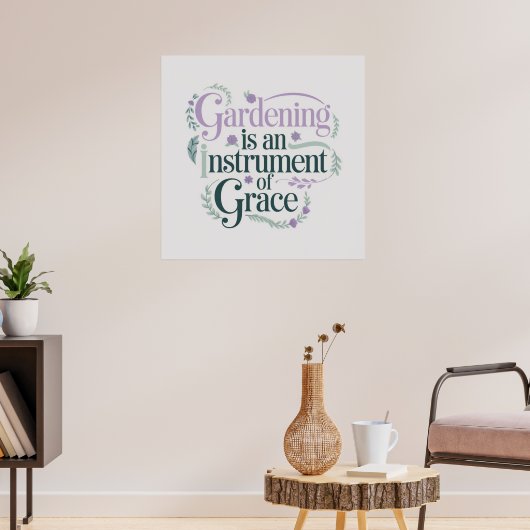 Natuur's Grace Elegant Tuinieren Poster (Woonkamer 3)