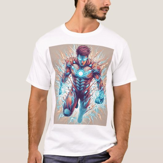 natuur's Guardian: Superhero Power ontketend T-shirt (Voorkant)
