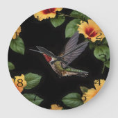 natuur's Harmony: A Hummingbird Hibiscus Blooms Grote Klok (Voorkant)