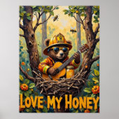 Natuur's Harmony: Beer Buzzing Jam Poster (Voorkant)