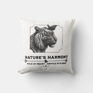 Natuur's Harmony, De tijger en de vlinder Kussen