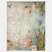 Natuur's Harmony Mooie Waterlelie Sereniteit Fleece Deken (Voorkant)