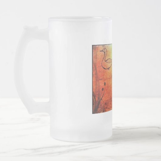 Natuur's Haze: Regenverzachte eend & kraan Matglas Bierpul (Links)