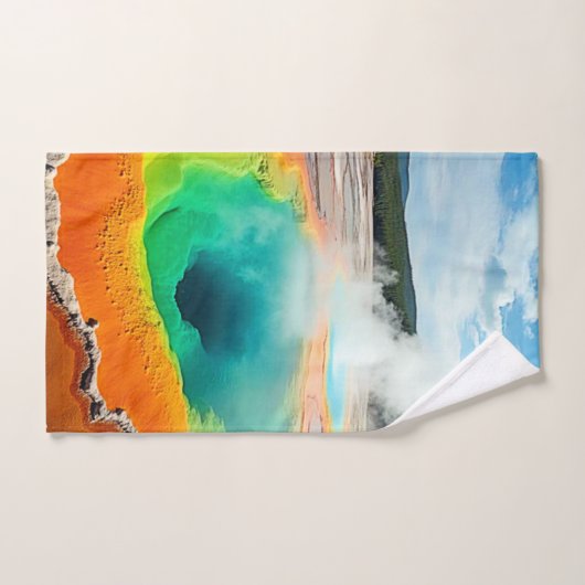 Natuur's kleurrijke Hot Spring Art Bad Handdoek (Handdoek)