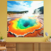 Natuur's kleurrijke Hot Spring Art Canvas Afdruk (Insitu (Woonkamer))