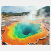 Natuur's kleurrijke Hot Spring Art Fleece Deken (Voorkant (Horizontaal))
