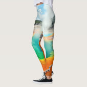 Natuur's kleurrijke Hot Spring Art Leggings (Links)