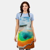 Natuur's kleurrijke Hot Spring Art Schort (Gedragen)