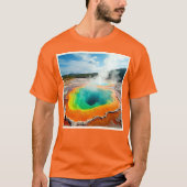 Natuur's kleurrijke Hot Spring Art T-shirt (Voorkant)