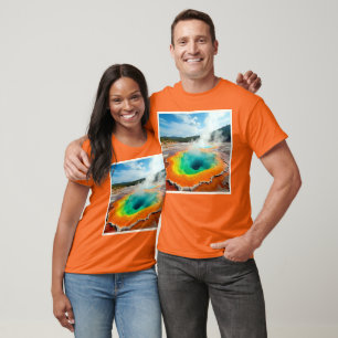 Natuur's kleurrijke Hot Spring Art T-shirt