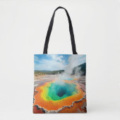 Natuur's kleurrijke Hot Spring Art Tote Bag (Voorkant)