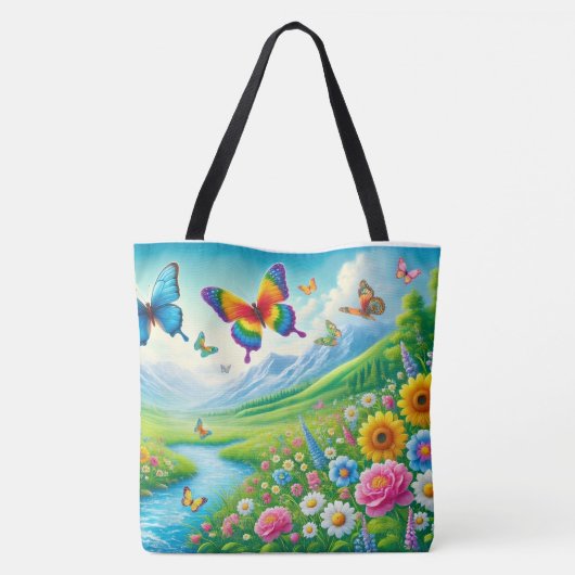 Natuur's magische Canvas tas (Achterkant)