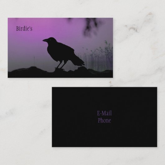 Natuur's mooie silhouet visitekaartje (Voorkant / Achterkant)