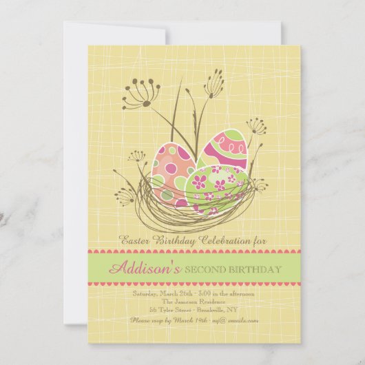 Natuur's Nest verjaardagsfeestje Kaart (Voorkant)