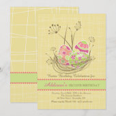 Natuur's Nest verjaardagsfeestje Kaart (Voorkant / Achterkant)