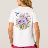 Natuur's Palette: Meisjes Vlinder T-shirt (Achterkant)