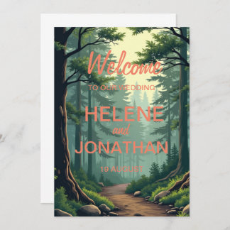 Natuur's Path: een serene bruiloft uitnodiging Kaa