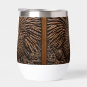 Natuur's Quill: De Australische Echidna in Hout, (Rechts)