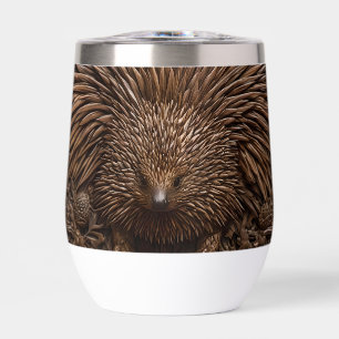 Natuur's Quill: De Australische Echidna in Hout,