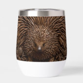 Natuur's Quill: De Australische Echidna in Hout, (Achterkant)