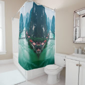 Natuur's Retreat - Serene Valley Landscape Douchegordijn (In situ)