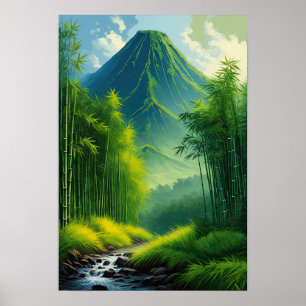 Natuur's Reverie, slapende vulkaan Poster