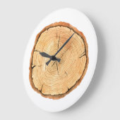 Natuur's Rings: Tree Texture Triumph Grote Klok (Hoek)